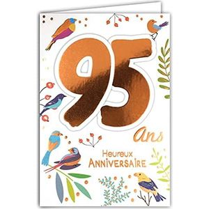 69-2145 verjaardagskaart voor heren en dames, vruchten, vitaminen, gezondheid, bloemen, vogels