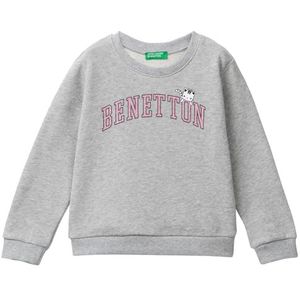 United Colors of Benetton Maglia G/C M/L 3j70g10f8 Sweatshirt met capuchon voor meisjes, grijs.