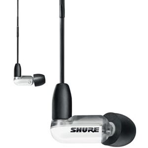 Shure Aonic 3 bedrade hoofdtelefoon met geluidsisolatie, helder geluid, enkele driver, in-ear pasvorm, afneembare kabel, duurzame kwaliteit, compatibel met Apple- en Android-apparaten, wit