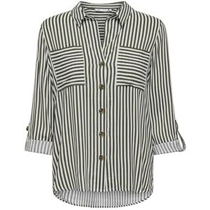 ONLY ONLY asmin T-shirt L/S Wvn Noos T-shirt voor dames, Druivenblad