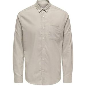 Onsalvaro Slim Ls Oxford Shirt Noos Frml, Chincilla, XS