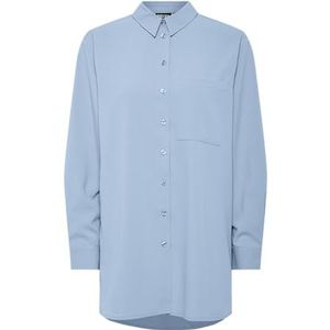PIECES Pcpoppy Ls Oxford Loose Shirt Noos Pcpoppy Ls Oxford Noos Dames T-shirt (1 stuk), Hemelsblauw, M
