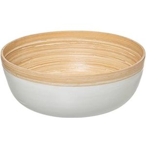 Secret de Gourmet Slakom/voedsel serveerschaal - bamboe - D30/H12 cm