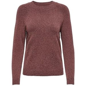 ONLY Onlrica Life L/S KNT Noos Damestrui, Rood (Mineral Red/W. mengsel)