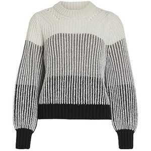 Vila Visalina L/S O-hals Knit Top/Pb Gebreide damestrui, zwart.