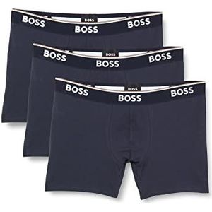 BOSS Set van 3 boxershorts voor heren, Blauw