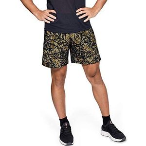 Under Armour Launch SW herenshorts, bedrukt, 17,8 cm, Barokgroen/zwart/reflecterend (310)