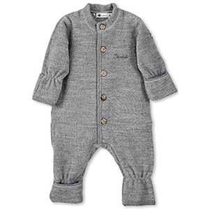 Sterntaler Jumpsuit van pure wol, uniseks, baby, Zilver gemengd