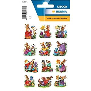 HERMA 3876 Kleurrijke decoratieve stickers (meerkleurig, papier, konijn, 3 vellen)