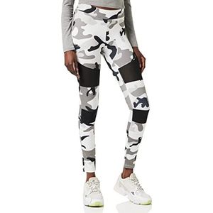 Urban Classics Dames Camo Tech Mesh Leggings Shaping Leggings Dames (1 stuk), Snowcamo