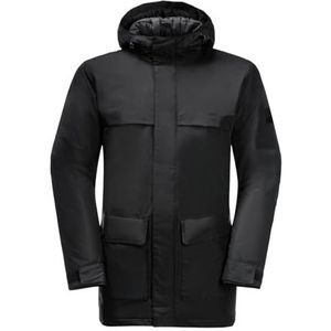 Jack Wolfskin - Winterlager Parka - Warme Waterdichte Winddichte Parka - Zwart - Synthetische Vezelvulling