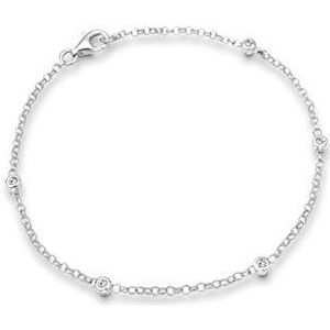 Elli Basic Mousserende damesarmband - (925/1000) zilver, Sterling zilver, Kristal