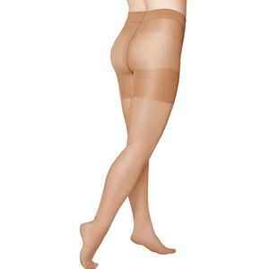 KUNERT curvy 20 transparante panty met comfortabele band voor dames tot maat 60/62, huidskleur mat, 20 denier, Beige (kasjmier 0540)