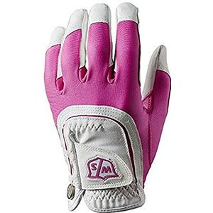 WILSON W/S Fit All LLH PKWH golfhandschoenen voor dames, roze/wit, één maat
