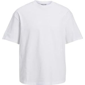 JACK & JONES Jorvibe Heavy Tee Ss Crew Neck Trainingspak voor heren (1 stuk), Helder wit