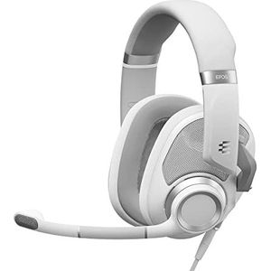Epos H6 Pro Open audio-hoofdtelefoon met microfoon, gaming-headset, lichte hoofdband, comfortabele microfoonhoofdtelefoon voor pc, MAC, PS4, PS5, Xbox X-serie, Xbox One, Nintendo Switch, wit