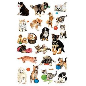 AVERY Zweckform 53487 stickers voor kinderen, honden en katten, 63 stuks