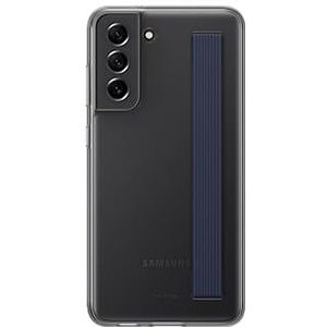 Samsung Slim Strap EF-XG990 beschermhoes voor Galaxy S21 FE, schokbestendig, dun, met bevestigingsriem, zwart