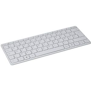 Microsoft Designer Compact Keyboard – compact Bluetooth-toetsenbord – Frans AZERTY – ijsgrijs