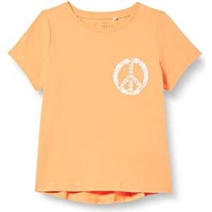 NAME IT Meisjes T-shirt, mock oranje, 134-140, Oranje mock
