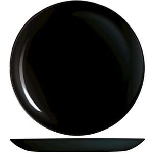 Pengo 6800627 platte borden, opaalglas, zwart, 27 cm, glas