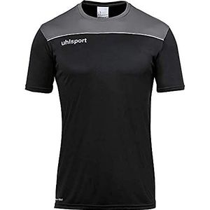 uhlsport Offense 23 Poly Shirt Heren Voetbal T-Shirt, zwart, antraciet, wit