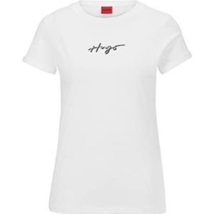 HUGO Slim Tee_3 T_SHIRT dames, wit 100