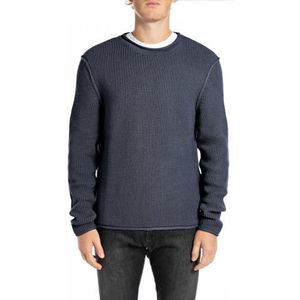 Replay Pull à col rond pour homme, 088 Deep Blue, 3XL