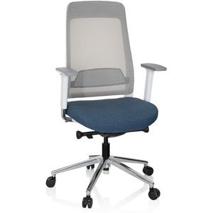 hjh OFFICE CHIARO T2 790001 Professionele draaistoel, bureaustoel, draaistoel, stof, blauw grijs