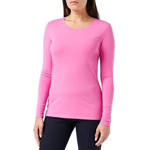 Amazon Essentials Dames T-shirt met lange mouwen en ronde hals (verkrijgbaar in grote maten), roze, small
