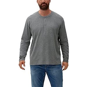 s.Oliver Big Size T-shirt met lange mouwen, heren, grijs, XXL, grijs.