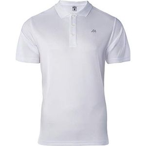 Martes NODIM Poloshirt voor heren, klassiek poloshirt, korte mouwen, functioneel T-shirt, sneldrogend, ultralicht, wit/reflecterend, S, Wit/reflecterend