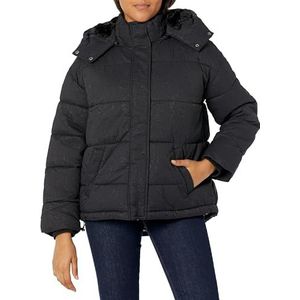 Desigual Gewatteerde korte jas voor dames, zwart.