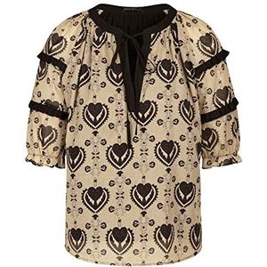 ApartFashion oversized blouse, damesblouse, Beige/Zwart