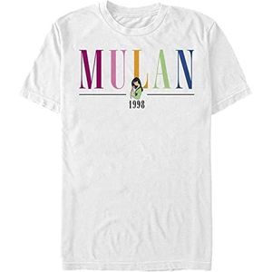 Disney Mulan Mulan Title Organic T-shirt à manches courtes Unisexe, Blanc., L