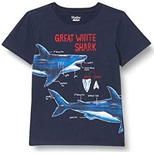 Hatley Graphic Tee T-shirt voor meisjes, Prachtige witte haai.