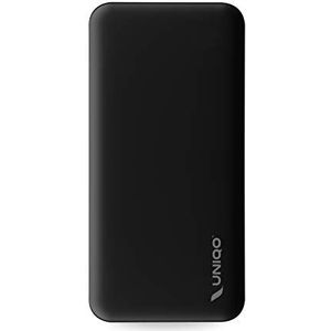 UNIQO Powerbank 20.000 mAh voor Android smartphones en iPhone 15/14/13 en eerder, snel opladen met 2 USB-poorten, laadt 8 keer de smartphone op, 4 status-leds, oplaadkabel inbegrepen