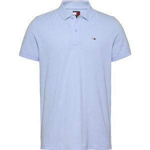 Tommy Jeans Polo TJM Slim PLACKET EXT S/S pour homme, bleu, XL, Bleu (Sweet Blue), XL