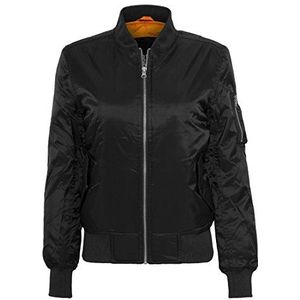 Urban Classics Dames Basic Bomber Jacket Damesjas, Zwart (7), 34 (maat fabrikant: XS), zwart.