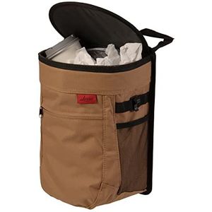 Lusso Gear Autoafvalemmer | Van waterdicht / afneembaar vinyl - grote inhoud van 7,5 liter - klapdeksel - compact design - opbergzakken - eenvoudig op te hangen of te monteren in de auto/vrachtwagen