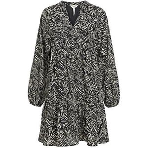 Object Objmila Gia L/S Robe d'été Noos pour femme, noir/AOP : Sandshell Zebra, 6, Noir/AOP : zèbre en sable, 66