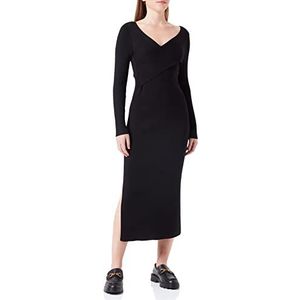 s.Oliver BLACK LABEL dames lange jurk zwart 48, zwart.