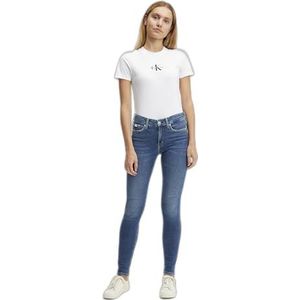 Calvin Klein Jeans Skinny Mid Waist Damesbroek, Denim (donker denim)