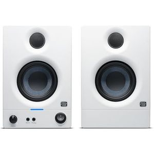 PreSonus Eris 3.5 Gen 2, 3,5 inch desktop actieve luidspreker voor multimedia, gaming, muziekproductie in studiokwaliteit, vermogen 50 W, in wit