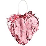 Relaxdays JGA mini-hartvormige piñata om op te hangen, 13 x 13,5 x 5,5 cm, roze
