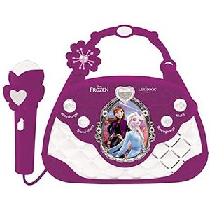 Lexibook Disney Frozen Elsa muzikale luidspreker met microfoon, spraakwisseling, melodieën, MP3-aansluiting, paars/blauw, K102FZ, M