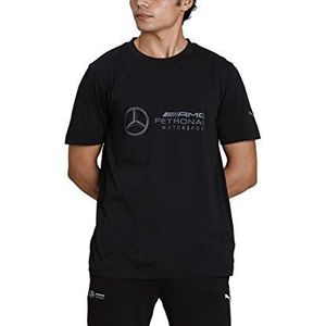 PUMA MAPM heren T-shirt logo zwart, S, zwart.