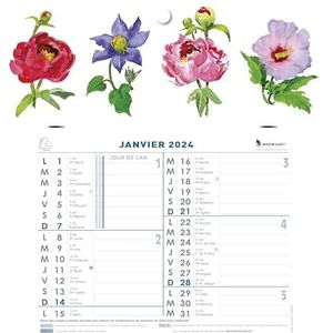 Exacompta - 33315E - Maandkalender ""Bloemen"" - 27,5 cm x 30,5 cm - Januari 2023 tot december 2023 - Willekeurige kleuren