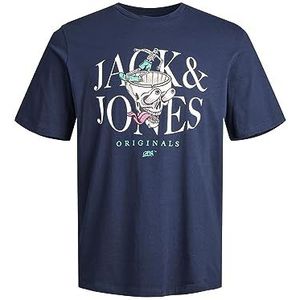 JACK & JONES Jorafterlife T-shirt voor heren, Ss Crew Neck Sn Polo, marineblauw blazer