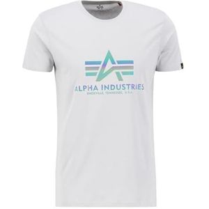 ALPHA INDUSTRIES Alpha Industries Basic T Rainbow Ref T-shirt voor heren, 1 stuk, pastelgrijs.